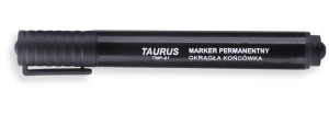 Marker permanentny TAURUS TMP-01 końcówka okrągła 1-3mm kol. czarny