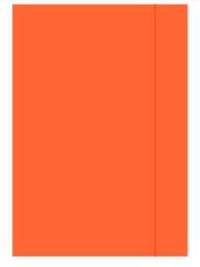 Teczka z gumką A4 BARBARA karton lakierowany kol. pomarańczowy klejona 350g 315