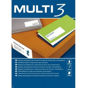 Etykiety uniwersalne papierowe MULTI-3 105 x 57mm kol. biały 1000 szt. AP4724