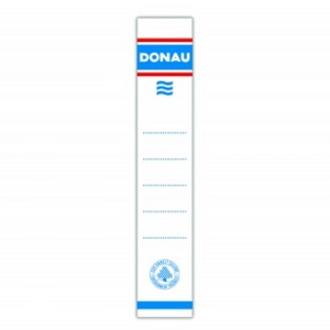 Etykiety wsuwane do segregatora 50mm papierowe DONAU 28 x 153mm kol. biały 20 szt. 8350920-09PL