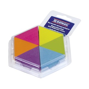 Bloczek samoprzylepny 43 x 50mm DONAU 900 karteczek wielokolorowy neonowy trójkąt 7564001PL-99