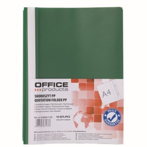 Skoroszyt uniwersalny A4 OFFICE PRODUCTS plastikowy kol. zielony 120/180 mic. 21082211-02