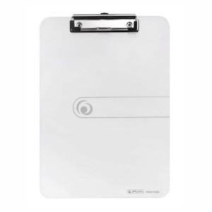 Deska A4 niezamykana z klipsem na krótkim boku HERLITZ EASY ORGA polistyren kol. przezroczysty 11205697