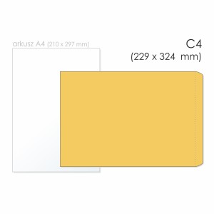 Koperta uniwersalna C4 HK NC KOPERTY kol. brązowy papier 229 x 324mm 90g 250 szt. 31633020