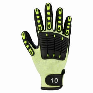 Rękawice nitrylowe ASATEX M200 kol. czarno-zielony rozmiar 11 HPPE z ochraniaczem TPU 1 para