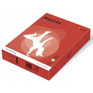 Papier kolorowy A4 80g 500 arkuszy MAESTRO kol. czerwony CO44A80 SB