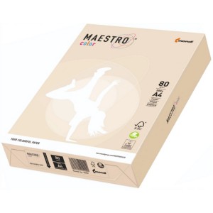 Papier kolorowy A4 80g 500 arkuszy MAESTRO kol. kremowy CR20