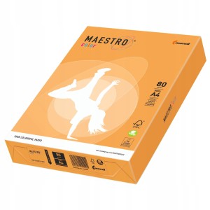 Papier kolorowy A4 80g 500 arkuszy MAESTRO kol. pomarańczowy neonowy NEOOR