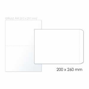 Koperta bezpieczna B5 HK NC KOPERTY kol. biały folia/LDPE 200 x 260mm 70mic  50 szt. 55238097