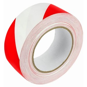 Taśma ostrzegawcza GRAND 48mm x 50m kol. biało-czerwony samoprzylepna wodoodporna 130-1961