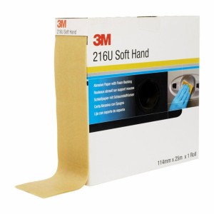Gąbka do polerowania na rolce 3M 216U 114mm x 25m kol. żółty miękka P800 50340