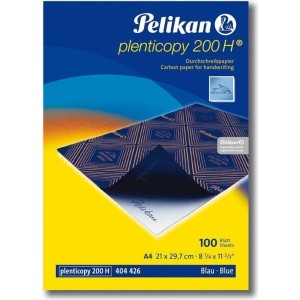 Kalka ołówkowa z woskiem kol. niebieski A4 PELIKAN 200H 10 arkuszy 434738