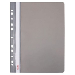Skoroszyt oczkowy A4 BIURFOL plastikowy kol. szary twardy ST-02-08