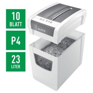 Niszczarka LEITZ IQ HOME OFFICE P4 ścinki 4 x 28mm | P-4 | 23L 80010000