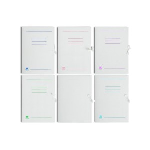 Teczka wiązana A4 BARBARA papierowa kol. biały bezkwasowa 350g 0821016BN