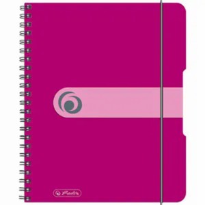 Kołonotatnik A5 kratka 80 kartek HERLITZ EASY ORGA okładka PP kol. malinowy 11293776