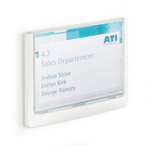 Tabliczka przydrzwiowa samoprzylepna/na śruby 14,9 x 10,55cm DURABLE kol. biały 1 szt. 486102