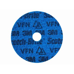 Dysk ścierny 3M SCOTCH-BRITE PN-DH rzep/nakrętka 125mm x 22mm włóknina VFN kol. niebieski