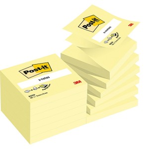Bloczek samoprzylepny harmonijkowy 76 x 76mm POST-IT Z-Notes 100 karteczek kol. żółty 12 szt. [R-330 / 3M-7100290167]