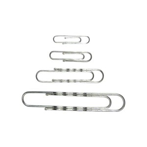 Spinacze biurowe okrągłe z kulkami TRES 24mm kol. srebrny 600 szt. pudełko ocynkowane