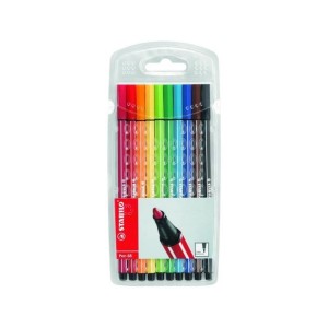 Flamastry STABILO Pen 68 końcówka M 1mm kpl. 10 kol. etui [6810/PL]