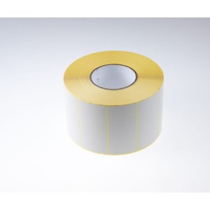 Etykiety do drukarek termotransferowych wysyłkowe papierowe półbłyszczące ETICOD 35,5 x 25,5mm kol. biały 5500 szt. kody kreskowe [A-001]