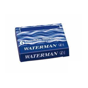 Naboje do piór wiecznych WATERMAN krótkie kol. niebieski 6 szt. [S0110950]