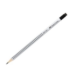 Ołówek z gumką FABER-CASTELL Grip kol. popielaty HB [2001]