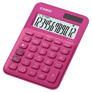 Kalkulator biurowy CASIO kol. ciemnoróżowy 12 pozycyjny [MS-20UC-RD]