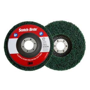 Dysk czyszczący 3M SCOTCH-BRITE XC-RD gwint 125mm x 22mm włóknina SXCRS kol. zielony Pro Extra Cut