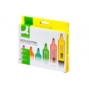 Zakreślacz Q-CONNECT mix kolorów pastelowych 6 szt. [KF17963]