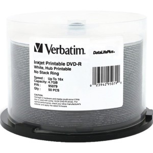 Płyta DVD-R 4,7GB VERBATIM cake box DataLife printable [43744]