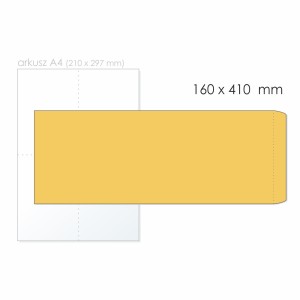 Koperta RTG BONG kol. brązowy papier 160 x 410mm 100g  1 szt.