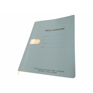Skoroszyt do akt osobowych A4 SPIRAL papierowy kol. niebieski na akta osobowe [501063]