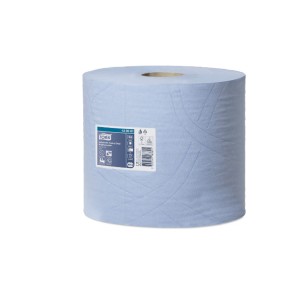 Czyściwo papierowe w roli TORK Industrial Heavy-Duty Wiping Paper celuloza 3 warstwy | Ø262mm szer. 235mm dł. 119m 350 listków | kol. niebieski 1 rolka [130081]