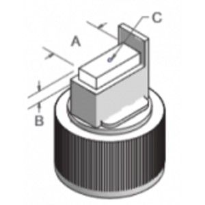 Aplikator do primera DESIGNETICS 47BB płaski z prowadnicą boczną 15,9mm, filc medium 04, ogranicznik przepł. 20Q+20A