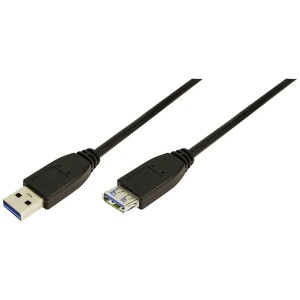 Kabel przedłużający USB-A / USB-A 3m LOGILINK kol. czarny [CU0043]