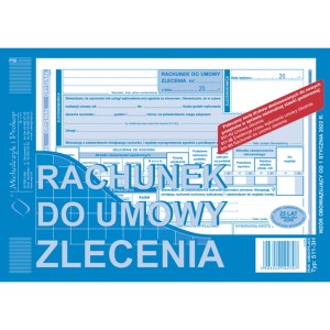 Druk - Rachunek do umowy zlecenia samokopiujący A5 O+1K MICHALCZYK I PROKOP poziomy jednostronny [511-3H]