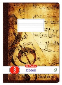 Zeszyt A5 pięciolinia 8 kartek HERLITZ X.BOOK okładka miękka do nut 0003321403