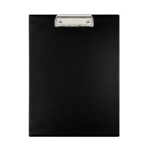 Deska A4 niezamykana z klipsem na krótkim boku BIURFOL PVC kol. czarny [KH-01-03]