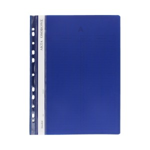 Skoroszyt oczkowy A4 BIURFOL plastikowy kol. granatowy twardy na akta osobowe [ST-23-09]