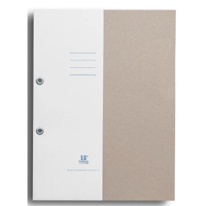 Skoroszyt oczkowy A4 1/2 okładki BARBARA papierowy kol. biały 350g [820118]