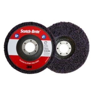 Dysk czyszczący 3M SCOTCH-BRITE XO-RD gwint 125mm x 22mm włóknina SXCRS kol. fioletowy M14 [51891]