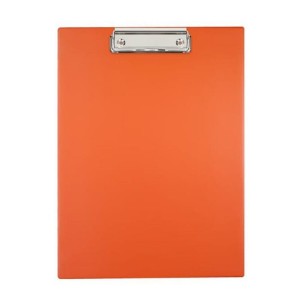 Deska A4 niezamykana z klipsem na krótkim boku BIURFOL NEW COLOURS PVC kol. pomarańczowy [KKL-01-04]