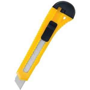 Nożyk z wymiennym ostrzem uniwersalny 21cm 18mm GRAND GR-09/708 kol. żółty [130-1191]
