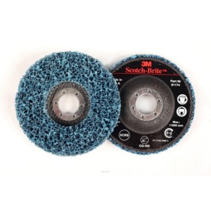 Dysk ścierny HARPOON CG-RD nakrętka 115mm x 22mm włóknina XCRS kol. niebieski czyszczący