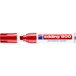 Marker permanentny EDDING E-800 końcówka ścięta 4-12mm kol. czerwony [4-800002]