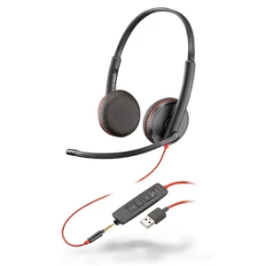 Słuchawki nauszne przewodowe z mikrofonem USB/Minijack PLANTRONICS Blackwire C3225 kol. czarny [209747-201]