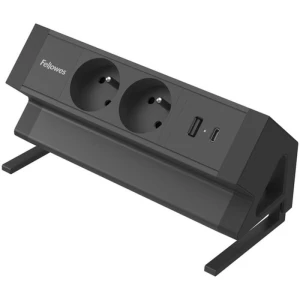 Zasilacz na blat 2x 230V / 1x USB-A /1x USB-C FELLOWES Power Desk Up kol. czarny [100137184]