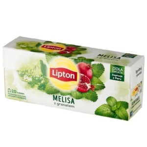 Herbata ekspresowa ziołowa LIPTON ZIOŁA ŚWIATA Melisa z granatem (melisa, granat) torebka z zawieszką 20 szt.